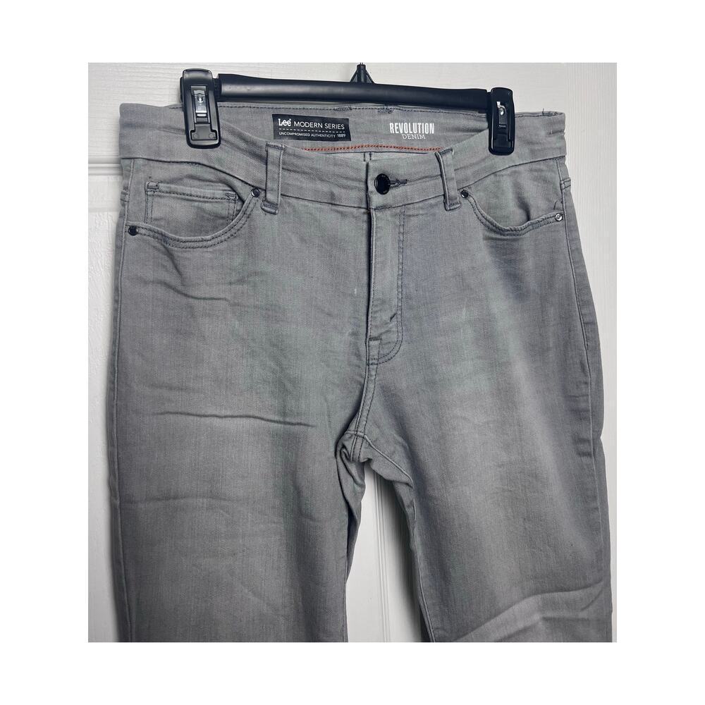 Lee Modern Series Revolution Denim Women Pants Gray Straight Leg Jeans Size 10 M - Picture 8 of 9
